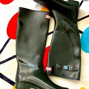 Hunter tall gloss refined rain boot